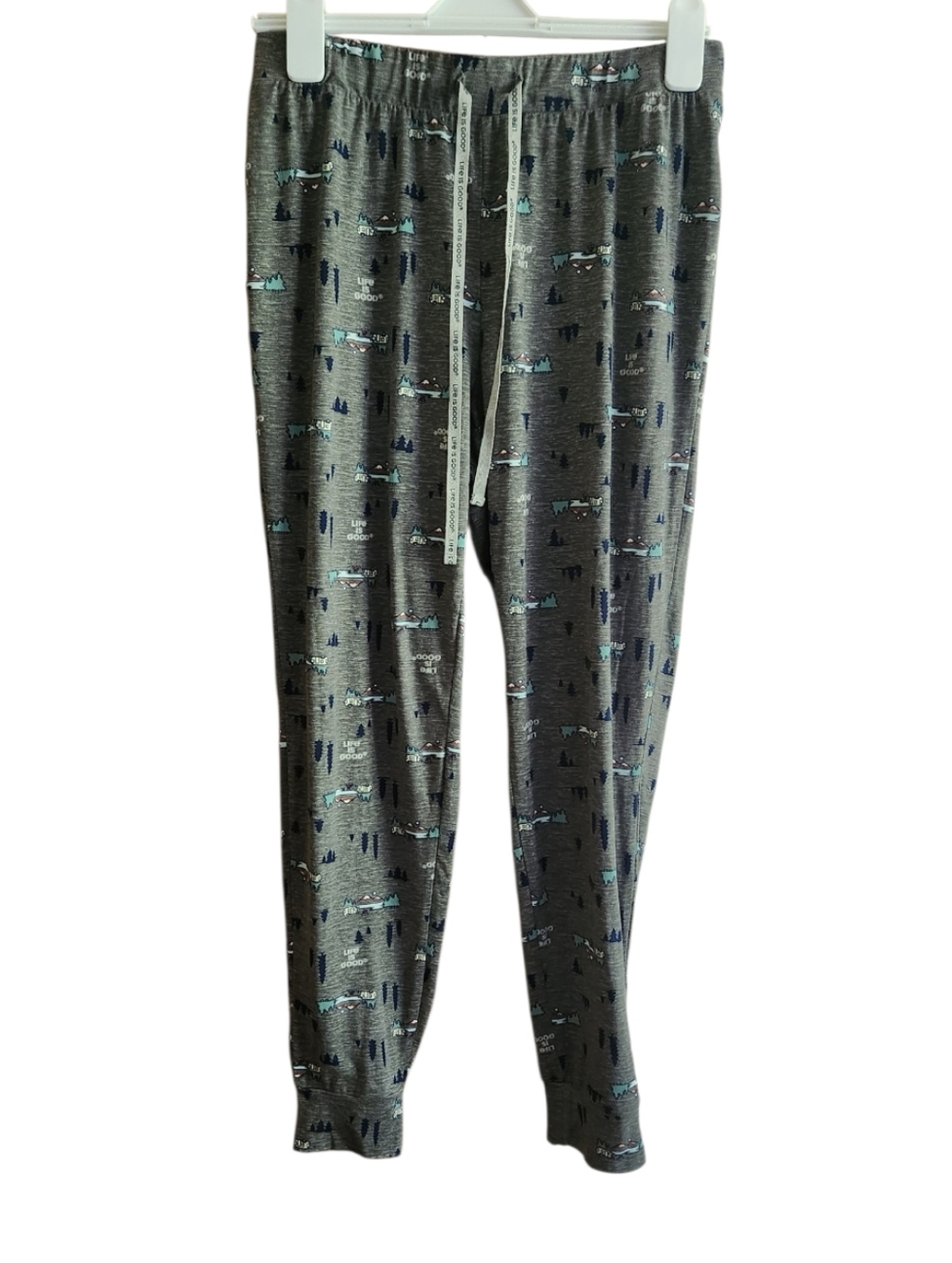 Life Is Good Loungewear Pants Feat. Mtns., Trees, And Cabin Print